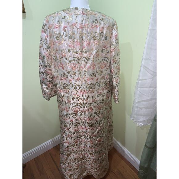 1960s Vintage Sara Fredricks Pink/Ivory 2 Piece Gown & Overcoat, Sz 4/6 *Read - Picture 3 of 12
